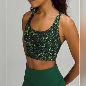 Lululemon Energy Longline Bra, size 12, Sparks Fly Multi